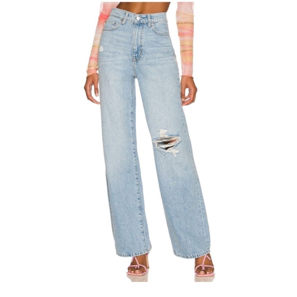 Lovers and Friends X Revolve Lennon Super High Rise Barrel Jeans Size 23 - Picture 2 of 16
